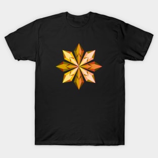 Yellow winter Crystal flower design T-Shirt